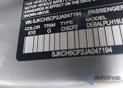 2018 Infiniti Qx30 из США, поврежденный, VIN SJKCH5CP2JA047194